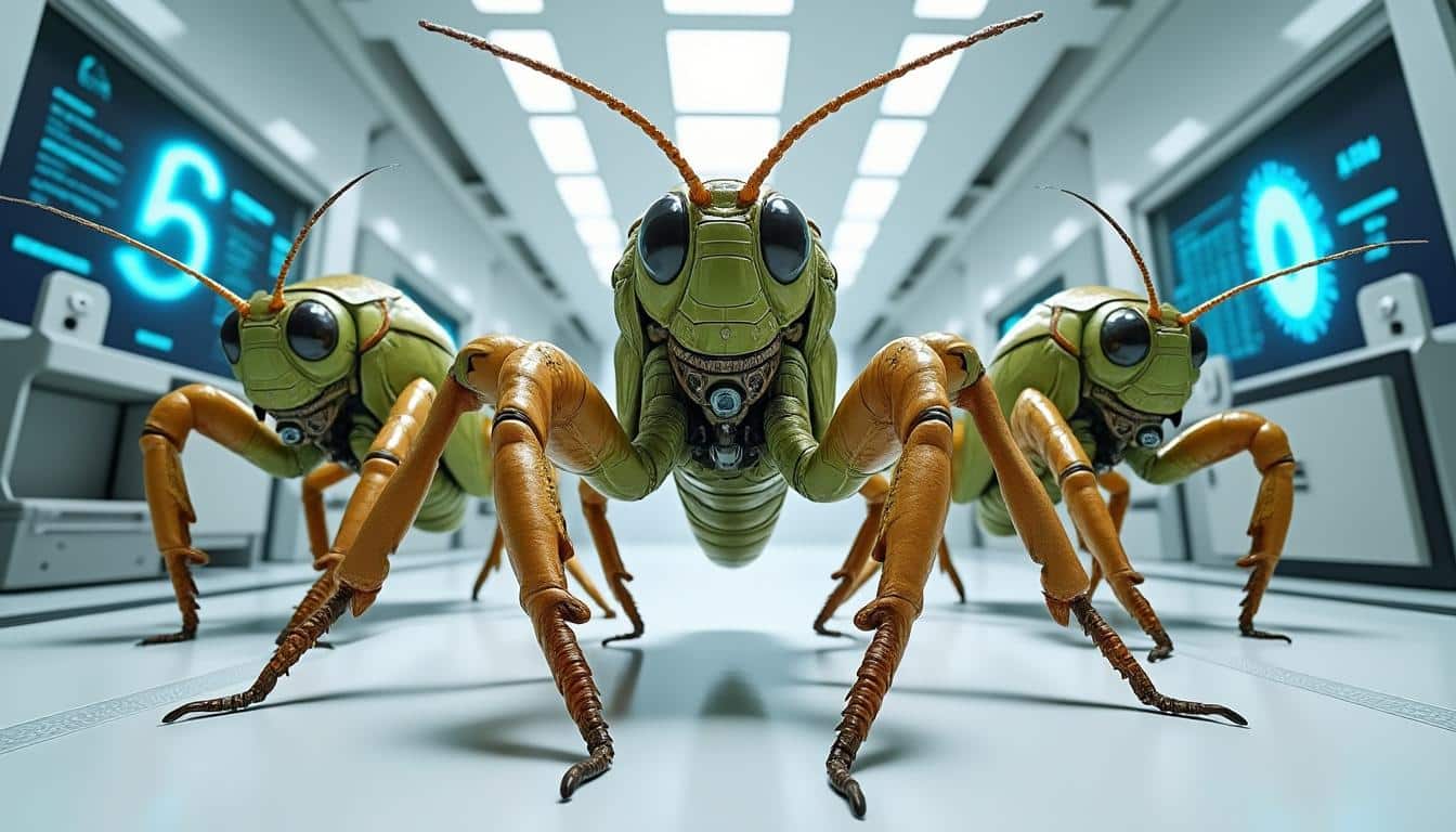 découvrez comment l'élevage de criquets en conditions de haute gravité augmente leur force impressionnante, mais révèle aussi leurs limites surprenantes.